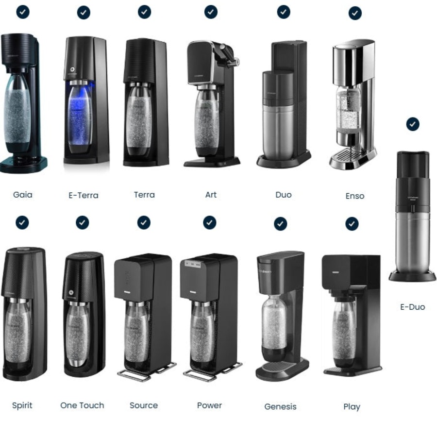 SodaStream Fuse White Bottle Dishwasher Safe Carbonating Sparkling 1L 4 Pack