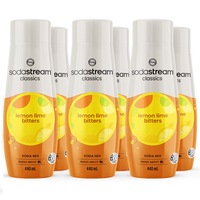 SodaStream Lemon Lime Bitters Syrup Soda Mix 440mL Pack 6 BULK
