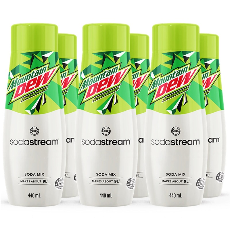 Buy SodaStream Mountain Dew Syrup Soda Mix 440mL Pack 6 BULK MyDeal