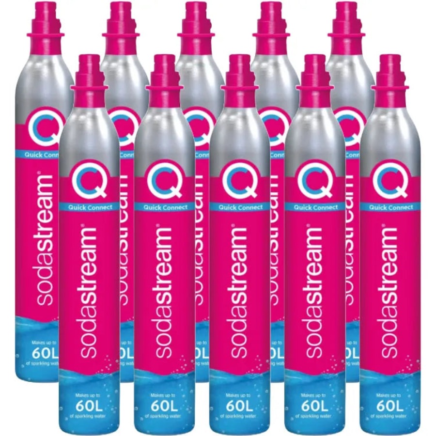 Sodastream Quick Connect Gas CO2 Cylinder 60L Refill Replacement Pink Pack 10