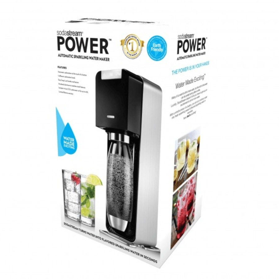SodaStream Source Power Sparkling Carbonating Water Maker Electric Automatic Starter Pack Kit