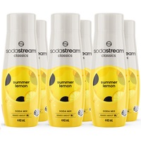 SodaStream Summer Lemon Syrup Soda Mix 440mL Pack 6 BULK