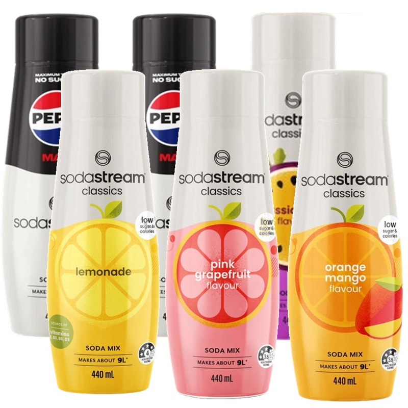 Buy SodaStream Zero No Sugar Variety Assorted Pack Syrup Soda Mix 440mL