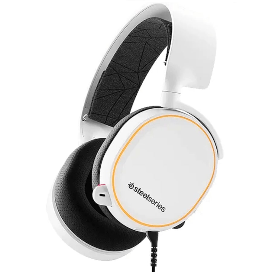 SteelSeries Arctis 5 RGB Gaming Headset Headphones White