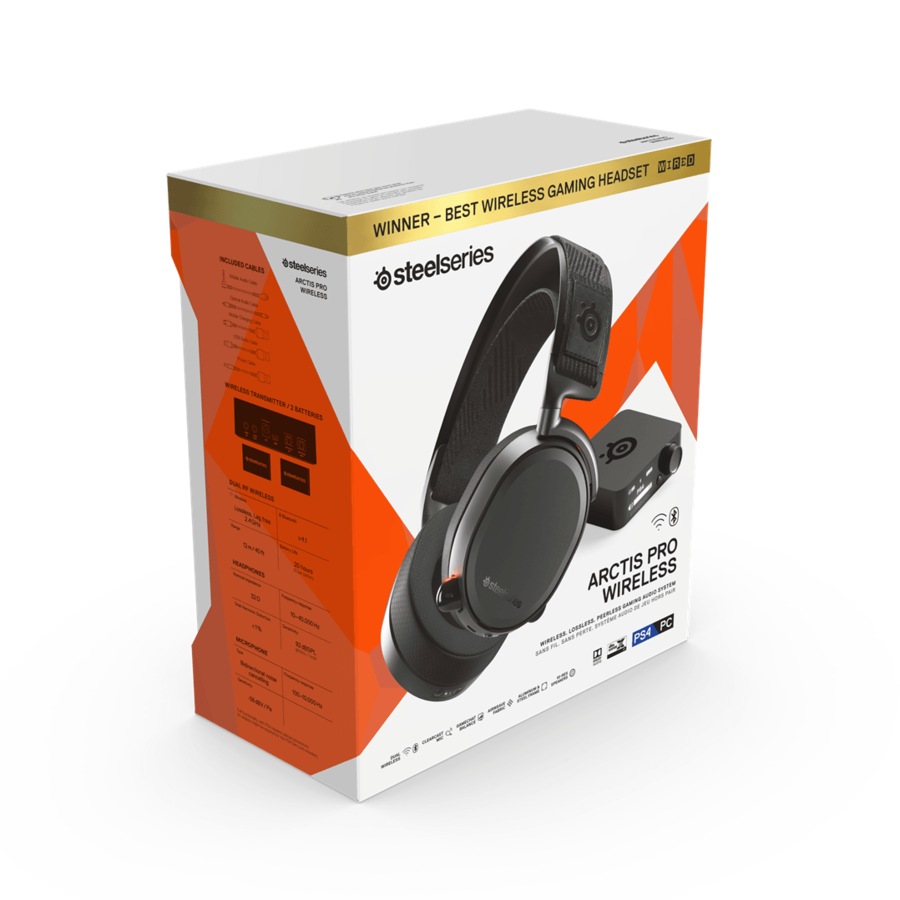 SteelSeries Arctis Pro Wireless Gaming Headset Headphones High Fidelity Black