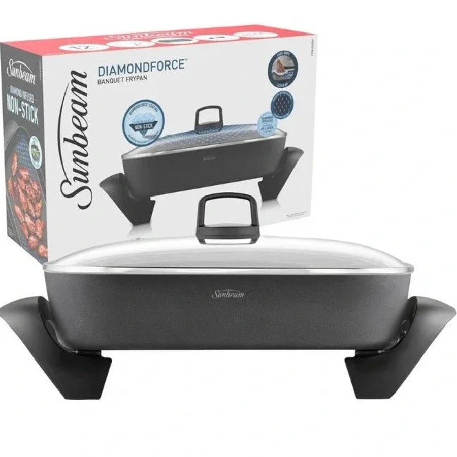Sunbeam DiamondForce Electric Banquet Fry Pan Cooker Non-Stick