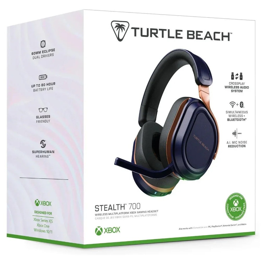 Turtle Beach Stealth 700 Headset Gen 3 Wireless Xbox PlayStation PC Cobalt Blue