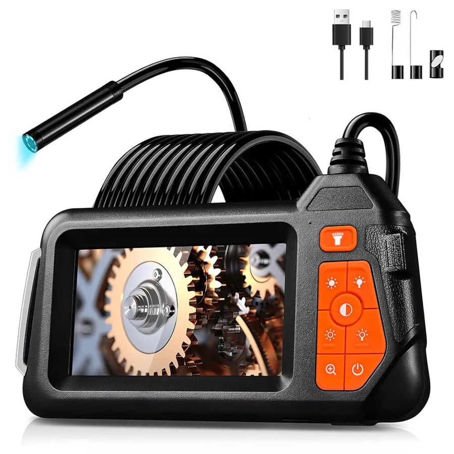 1080P 4.3 Inch Screen Industrial Endoscope 5.5mm Lens Inspection Camera Borescope 2m