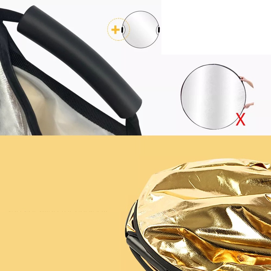 110CM 5in1 Photo Reflector With Handle Grip Studio Photography Light Collapsible