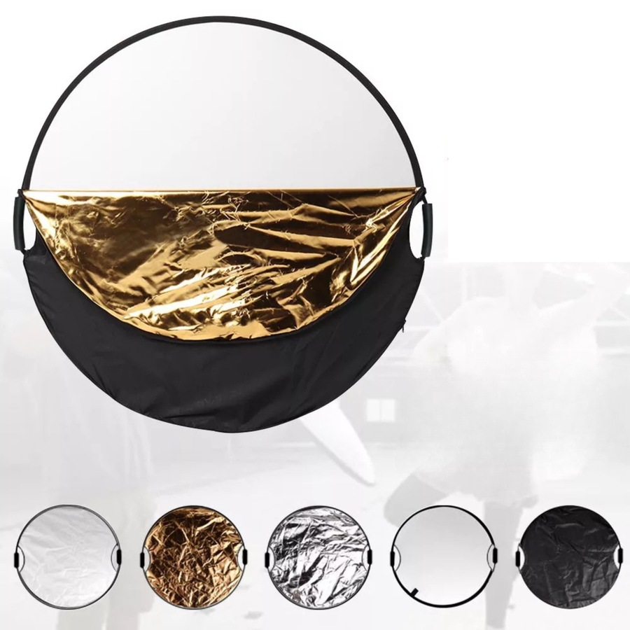 110CM 5in1 Photo Reflector With Handle Grip Studio Photography Light Collapsible