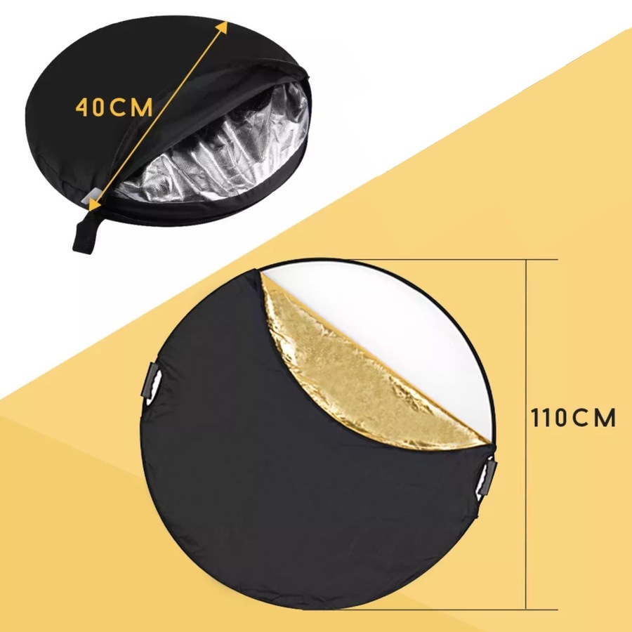110CM 5in1 Photo Reflector With Handle Grip Studio Photography Light Collapsible
