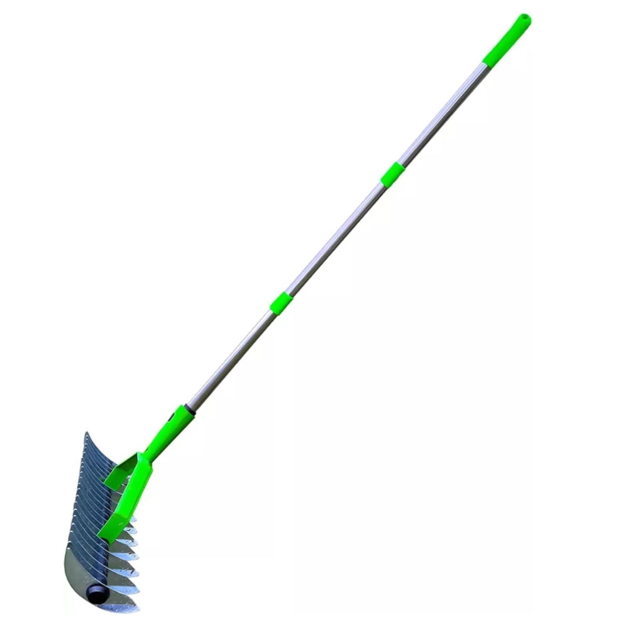 Buy 15-Inch Curved Teeth Thatch Rake Lawn Dethatcher Rake For Cleaning ...