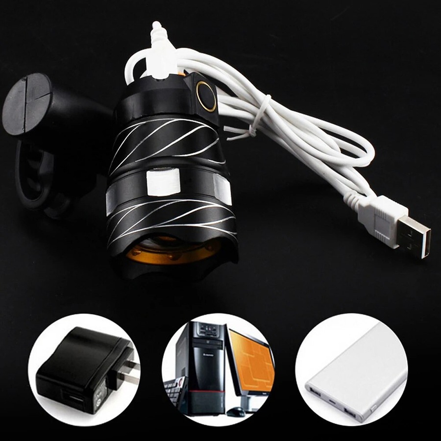 15000LM Bike Light Front Back Headlight Bicycle LED Rechargable USB Waterproof