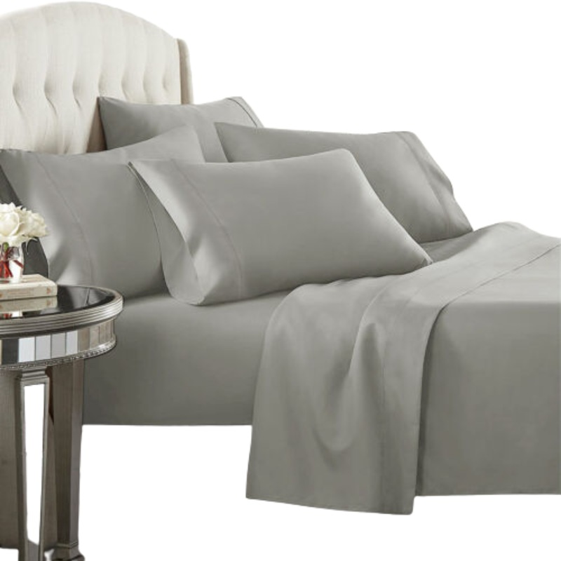 Buy 1500TC Supreme Egyptian Cotton Full Sheet Set - Grey - MyDeal