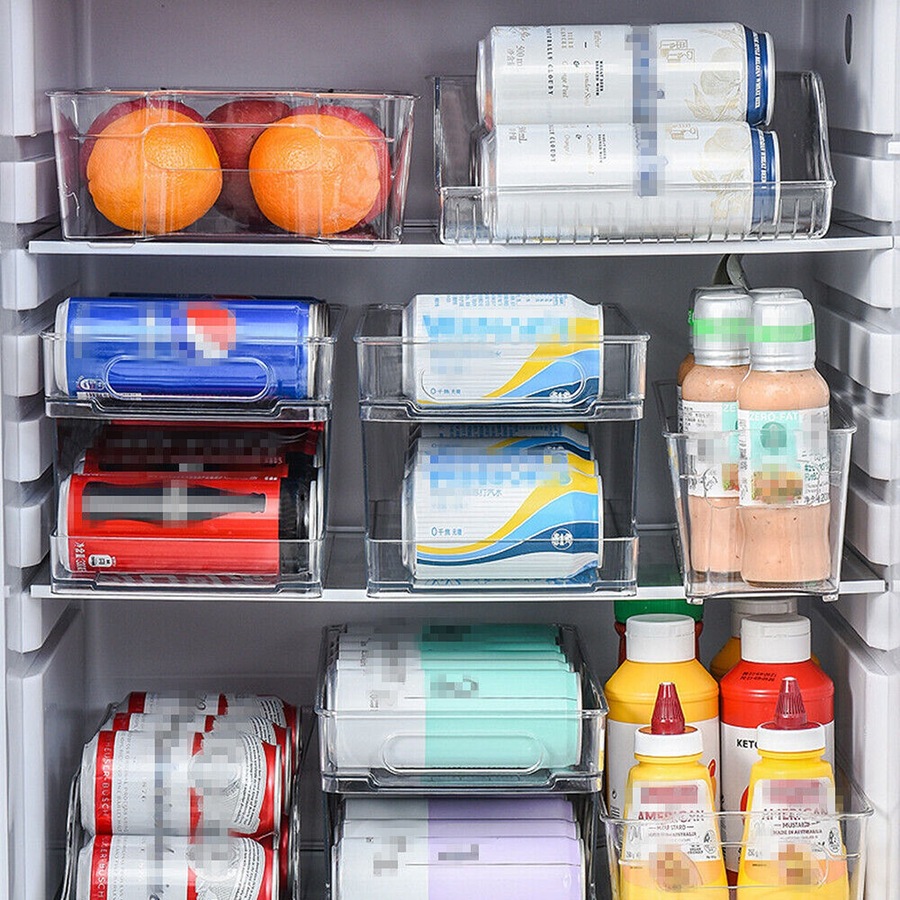 2-Layer Rolling Can Dispenser Plastic Fridge Beer Tin Holder Organiser Soda Rack