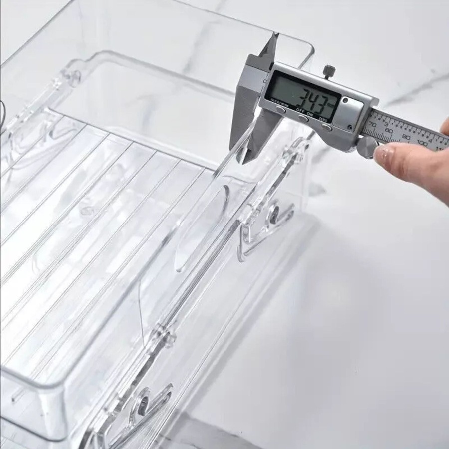 2 Tiers Stackable Beverage Holder Can Organizer Rack For Refrigerator Kitchen