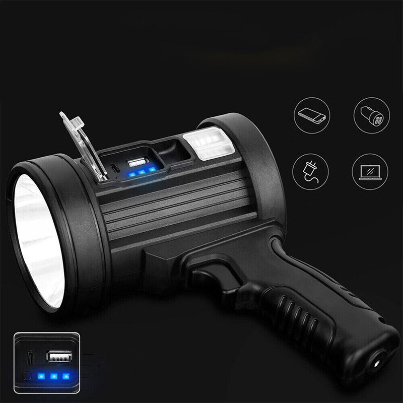 Buy 200000 Lumen Military Tactical LED Torch Flashlight Rechargeable ...