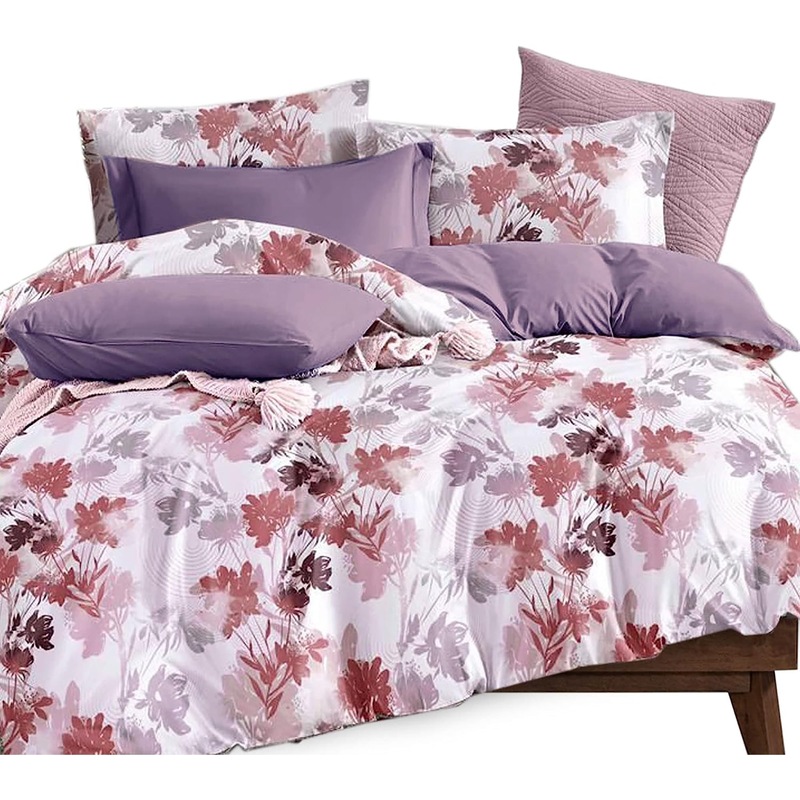 Buy 3 Piece Lightweight Microfiber Quilt Cover Set Boronia Pink MyDeal