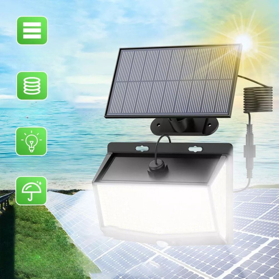 468 LED Solar Flood Light Motion Sensor Security Wall Yard Garden Outdoor Lamp