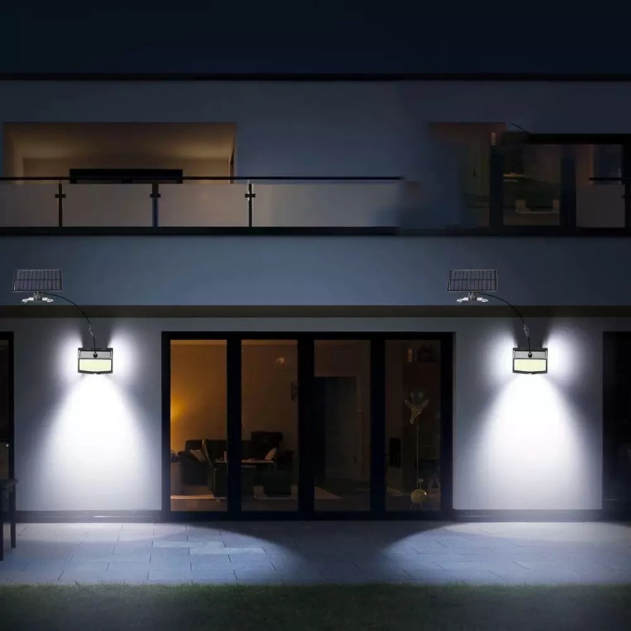 468 LED Solar Flood Light Motion Sensor Security Wall Yard Garden Outdoor Lamp