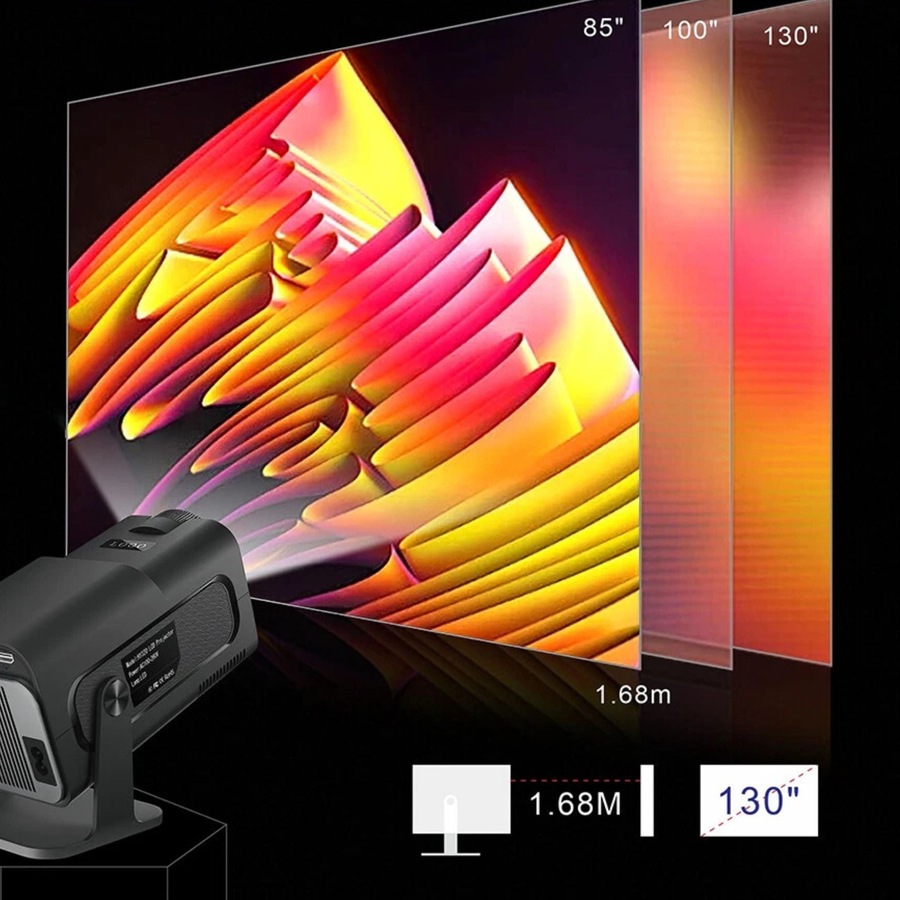 4K 1080P Mini Portable LED Projector Wifi Bluetooth Android Smart Home Projector