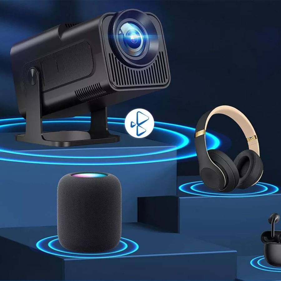 4K 1080P Mini Portable LED Projector Wifi Bluetooth Android Smart Home Projector