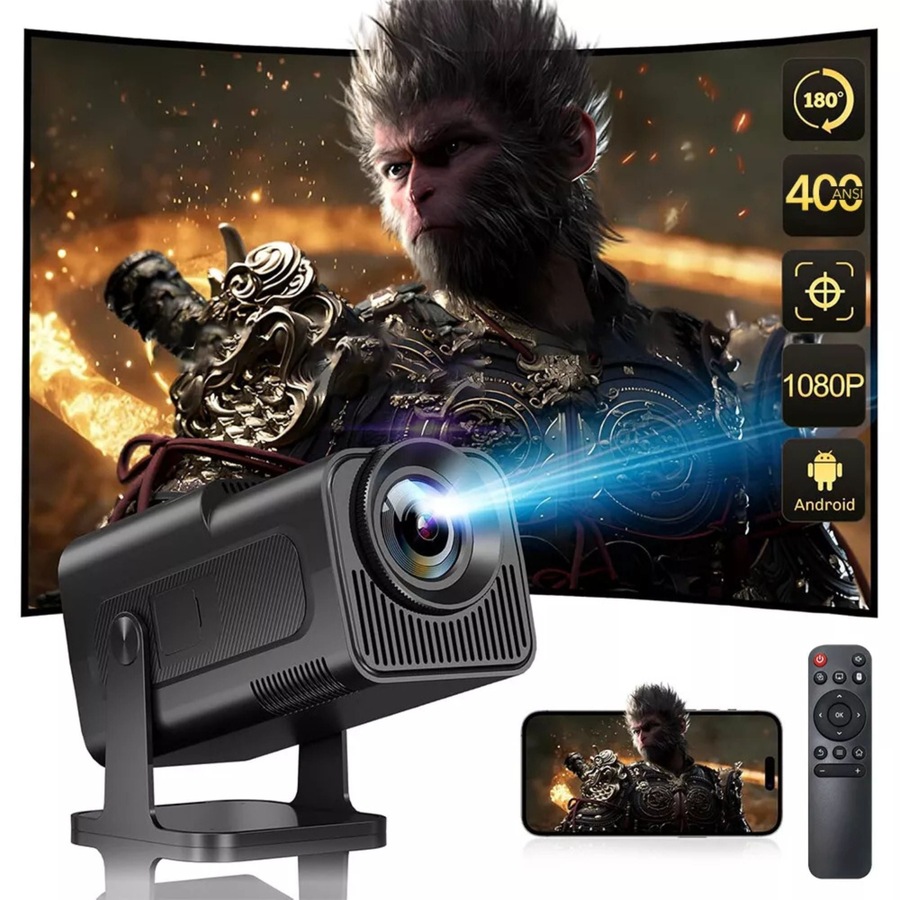 4K 1080P Mini Portable LED Projector Wifi Bluetooth Android Smart Home Projector