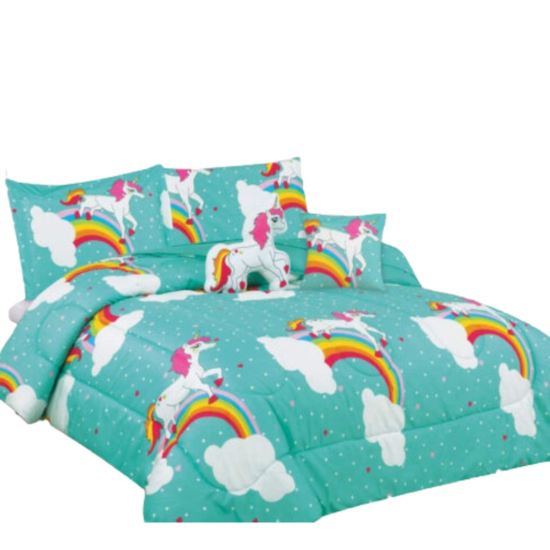 Buy 5 Piece Kids Comforter Set 5pc Childrens Bedding Set Unicorn MyDeal