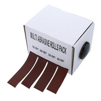 Abrasive Paper Sandpaper with Dispenser Drawable Emery Cloth Roll Metal Kit