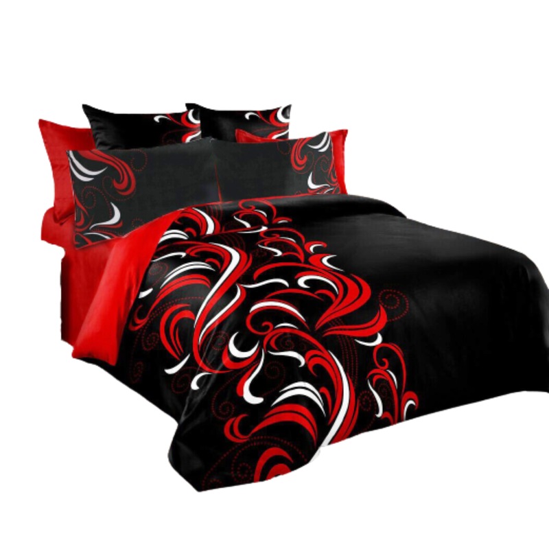 Buy All Size Bed Quilt Cover Set Red Black MyDeal