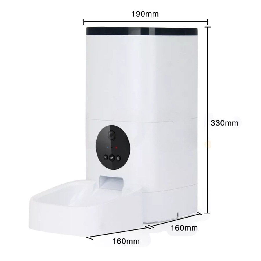 Auto Pet Feeder Automatic Video Camera Cat Dog Smart Hd Wifi App Food Dispenser