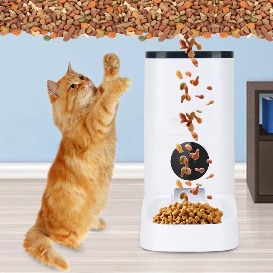 Auto Pet Feeder Automatic Video Camera Cat Dog Smart Hd Wifi App Food Dispenser