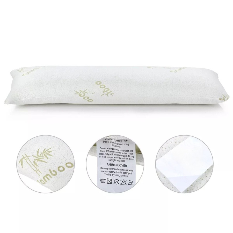 Bamboo Body Pillow Memory Foam Full Large Natural Maternity Pregnancy Support