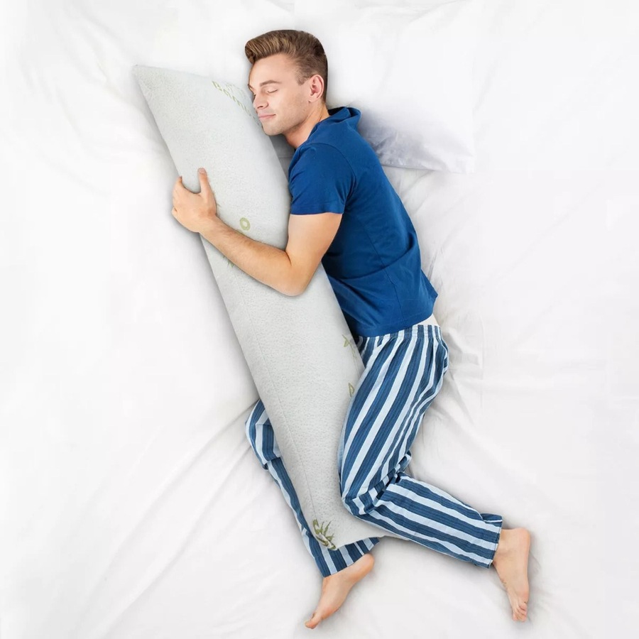 Bamboo Body Pillow Memory Foam Full Large Natural Maternity Pregnancy Support