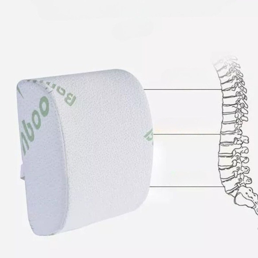 Bamboo Lower Back Support Chair Seat Cushion Posture Pillow Lumbar