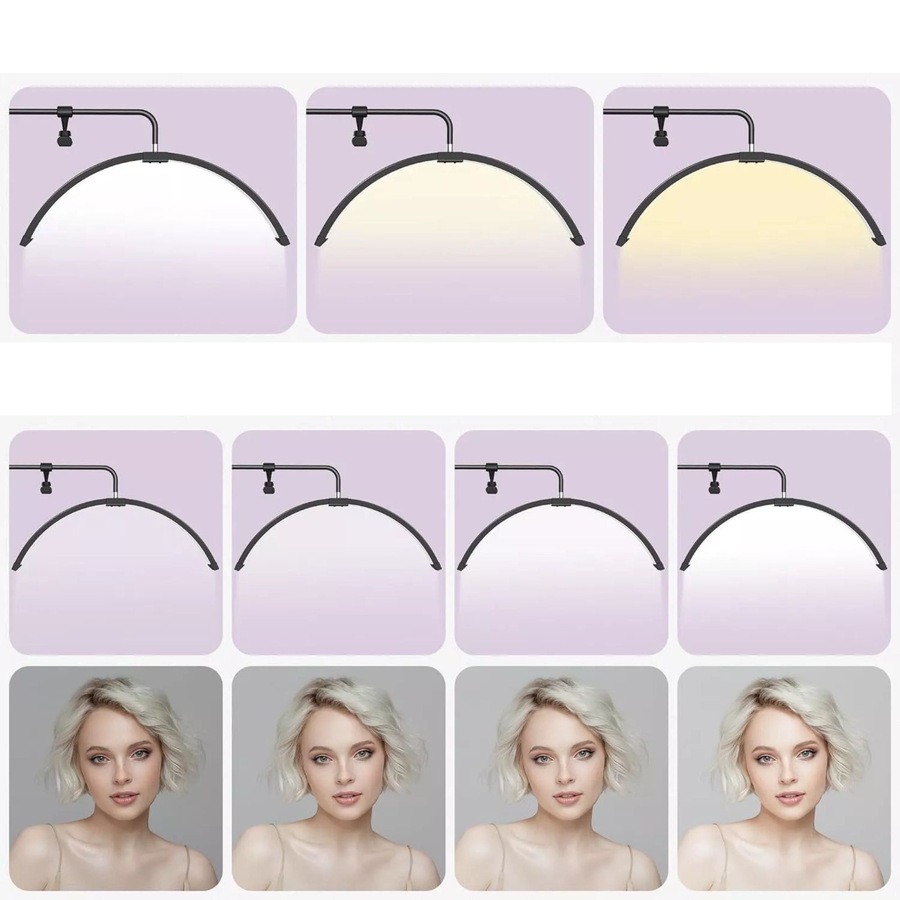 Beauty Half Moon Floor Fill Lamp LED Lash Light for Salon Eyelash Makeup