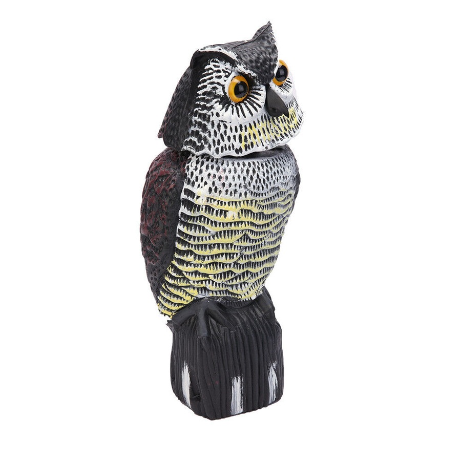 Bird Deterrent Realistic Owl Decoy Pigeon Crows Scarer Scarecrow Repeller Patio