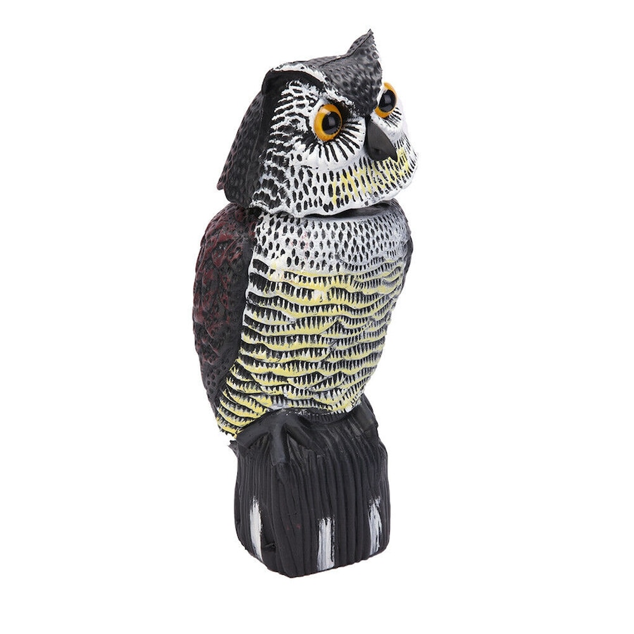 Bird Deterrent Realistic Owl Decoy Pigeon Crows Scarer Scarecrow Repeller Patio