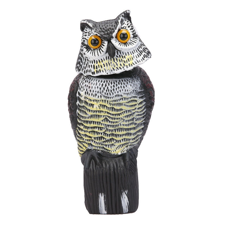 Bird Deterrent Realistic Owl Decoy Pigeon Crows Scarer Scarecrow Repeller Patio