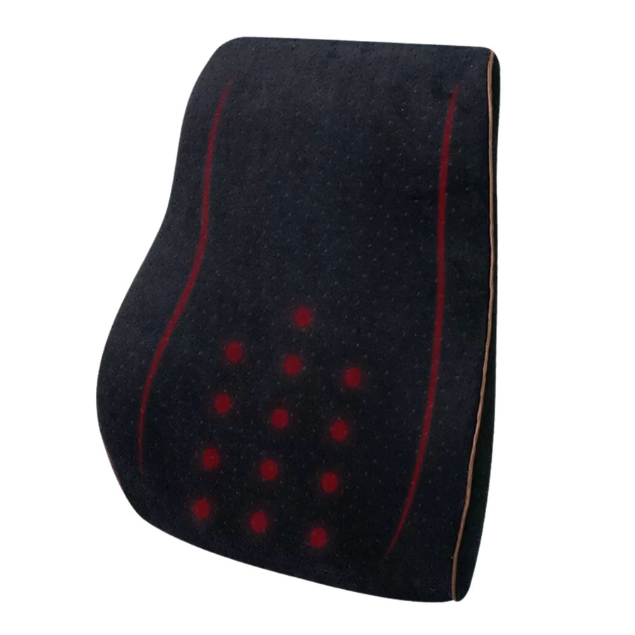 Black Memory Foam Lumbar Back Support Cushion Pillow Home Car Office Seat Chair