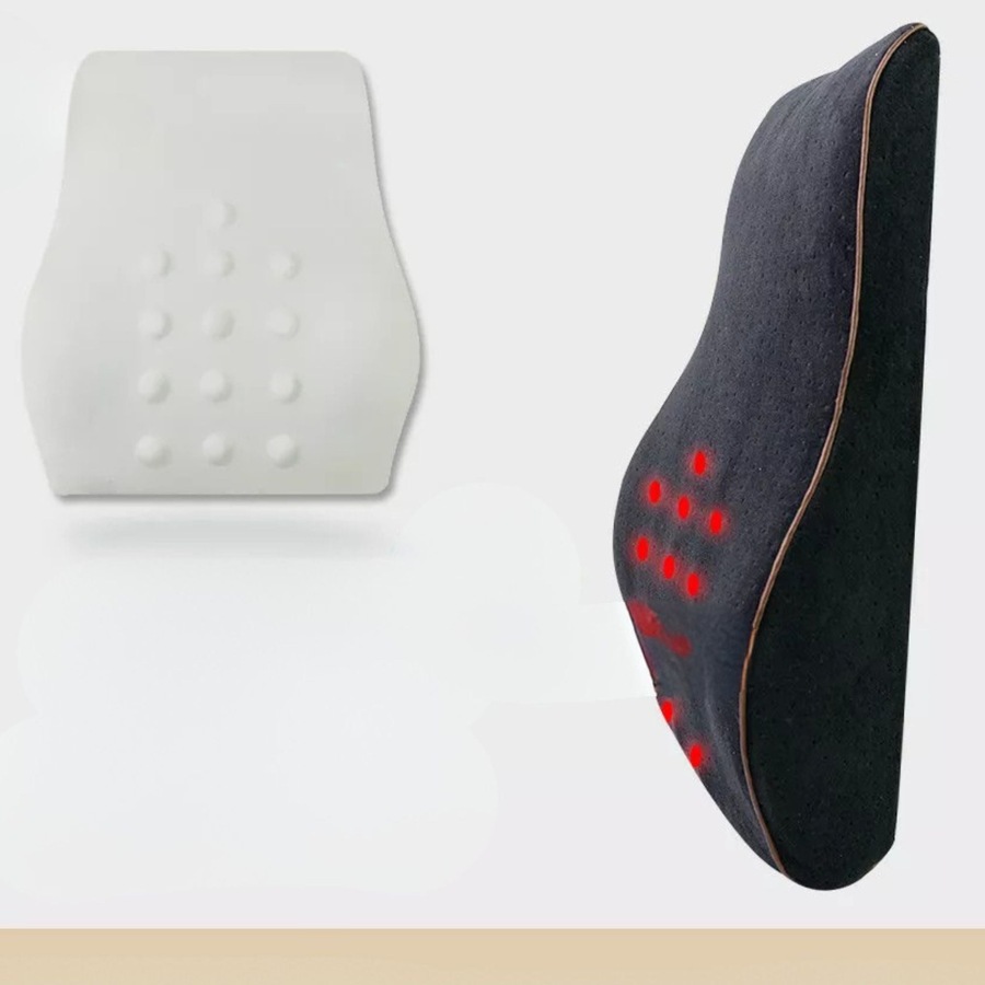 Black Memory Foam Lumbar Back Support Cushion Pillow Home Car Office Seat Chair