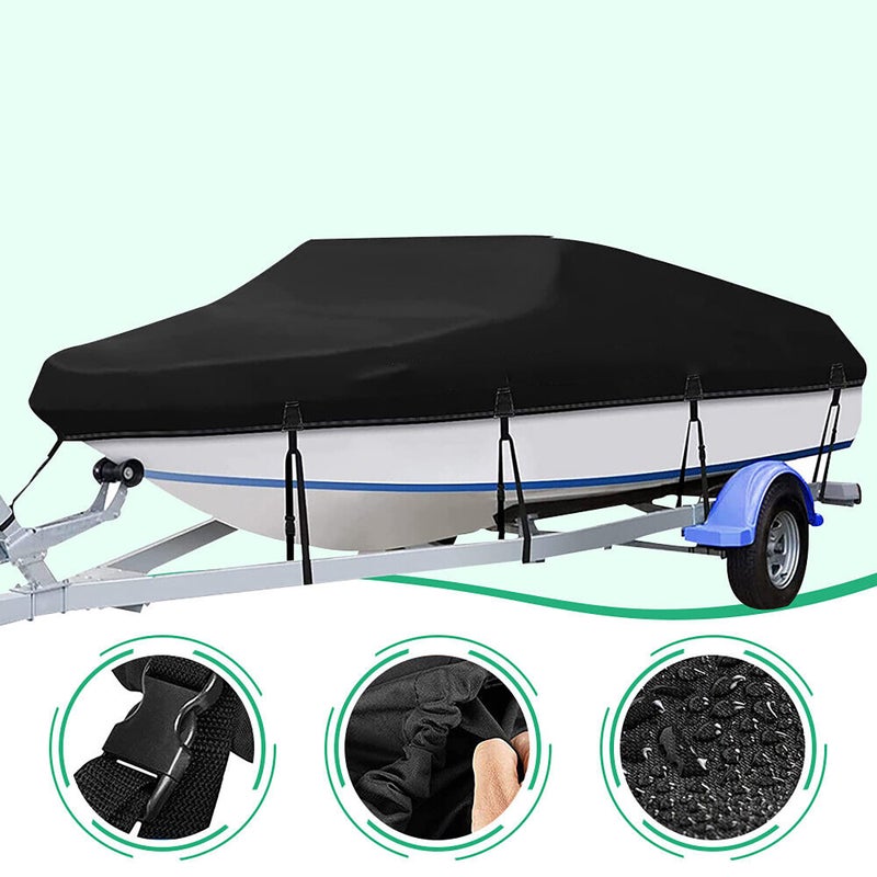 420D Jet Ski Boat-Cover Marine-Grade Heavy-Duty Marine Yacht Boat