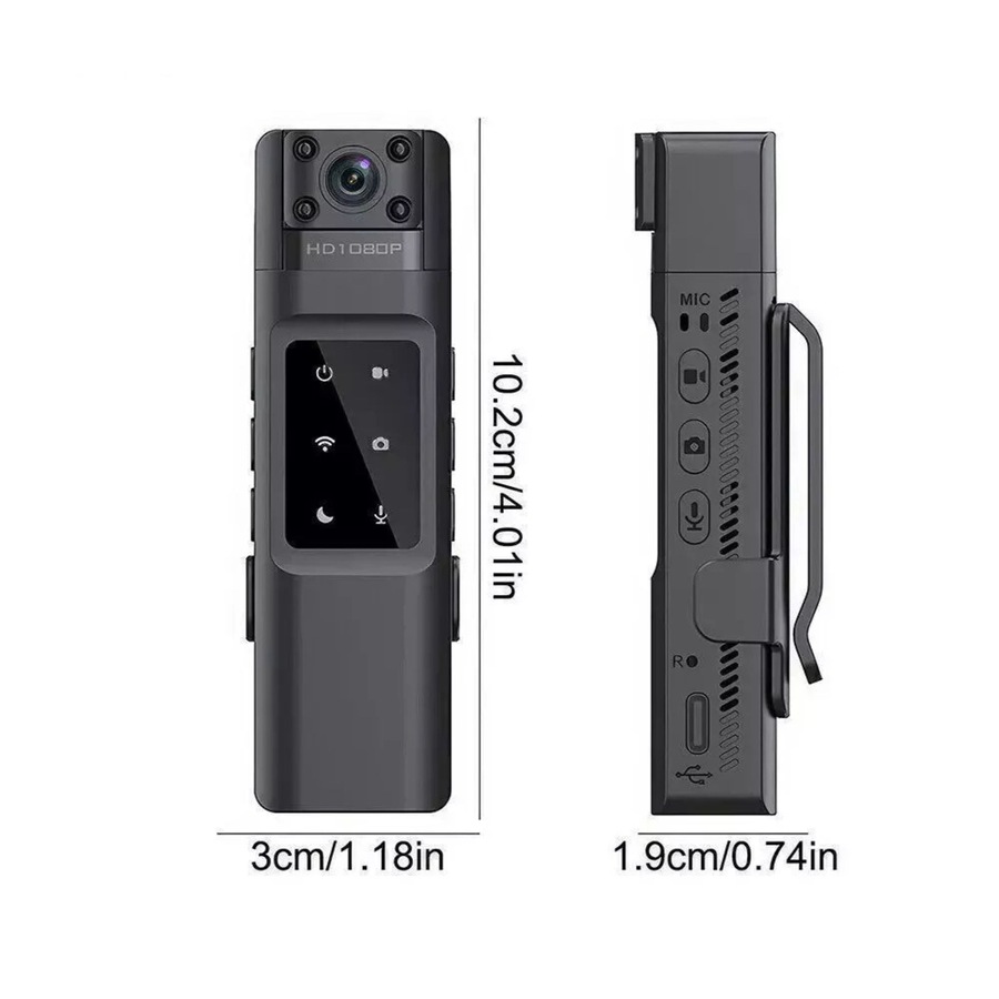 Body Camera 1080P Portable Night Vision Cam Video Recorder