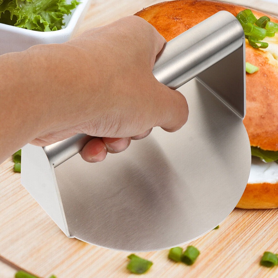Burger Press Meat Smasher Hamburger No-Rust Steak for Griddle Accessory Home BBQ
