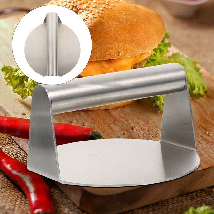 Burger Press Meat Smasher Hamburger No-Rust Steak for Griddle Accessory Home BBQ