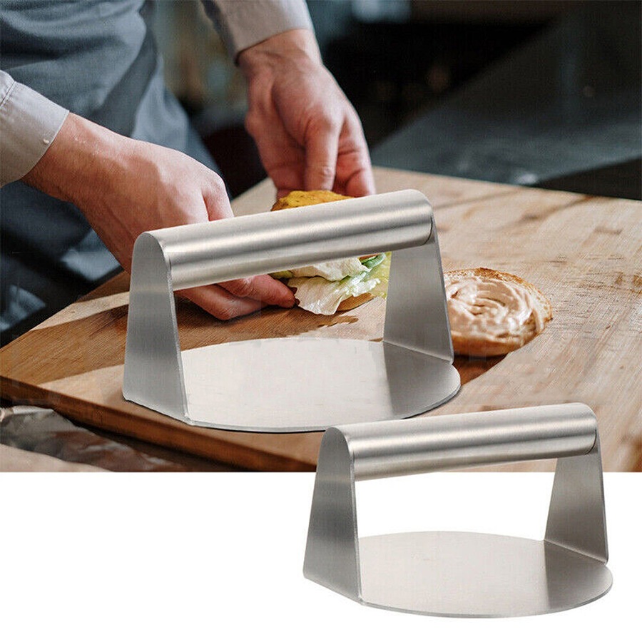 Burger Press Meat Smasher Hamburger No-Rust Steak for Griddle Accessory Home BBQ