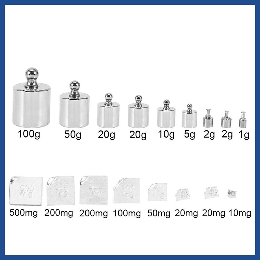 Calibration Weights 1 2 5 10 20 50 100g 10 20 50 100 200 500mg Scale Test