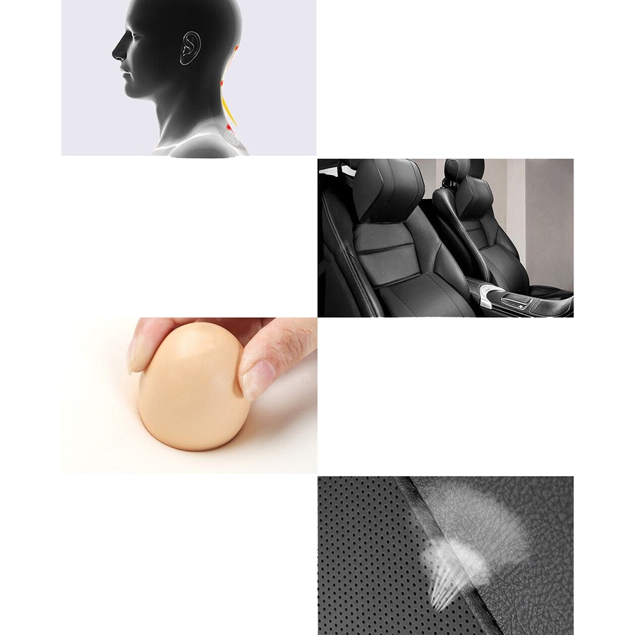 Car Seat Memory Foam Lumbar Back Pillow Support Back Cushion Neck Pillow Cushion