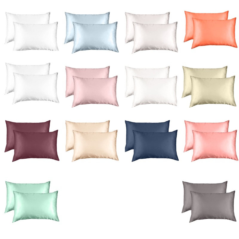 Buy Comfortable Mulberry Soft Silk Hypoallergenic Pillowcase Twin Pack