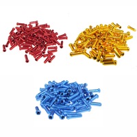Crimp Ferrule Alloy Road Bike Caps MTB Gear Brake Bicycle Cable - 12pcs
